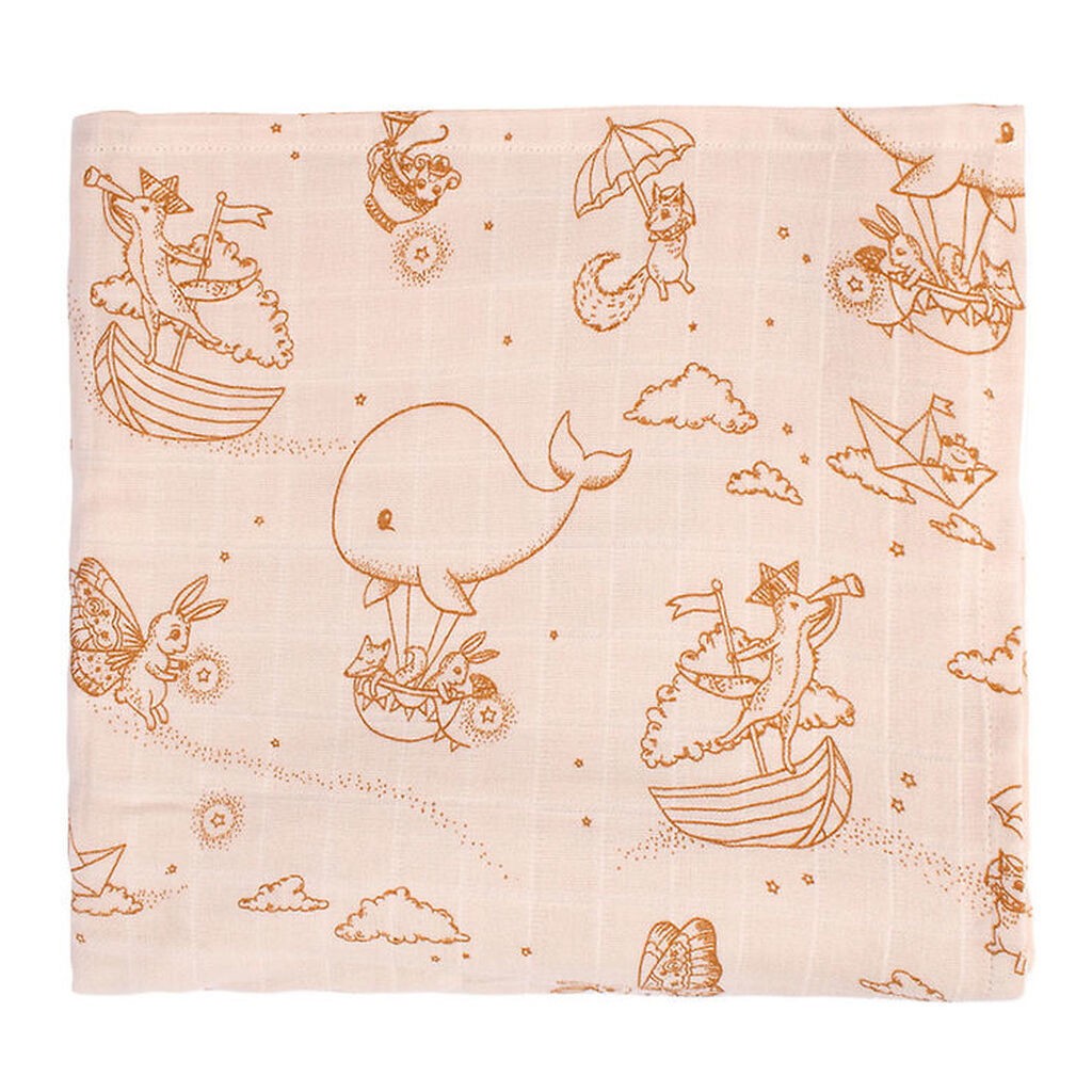 Filibabba Stofble - Musselin - 65x65 cm - Dreamy Adventurers