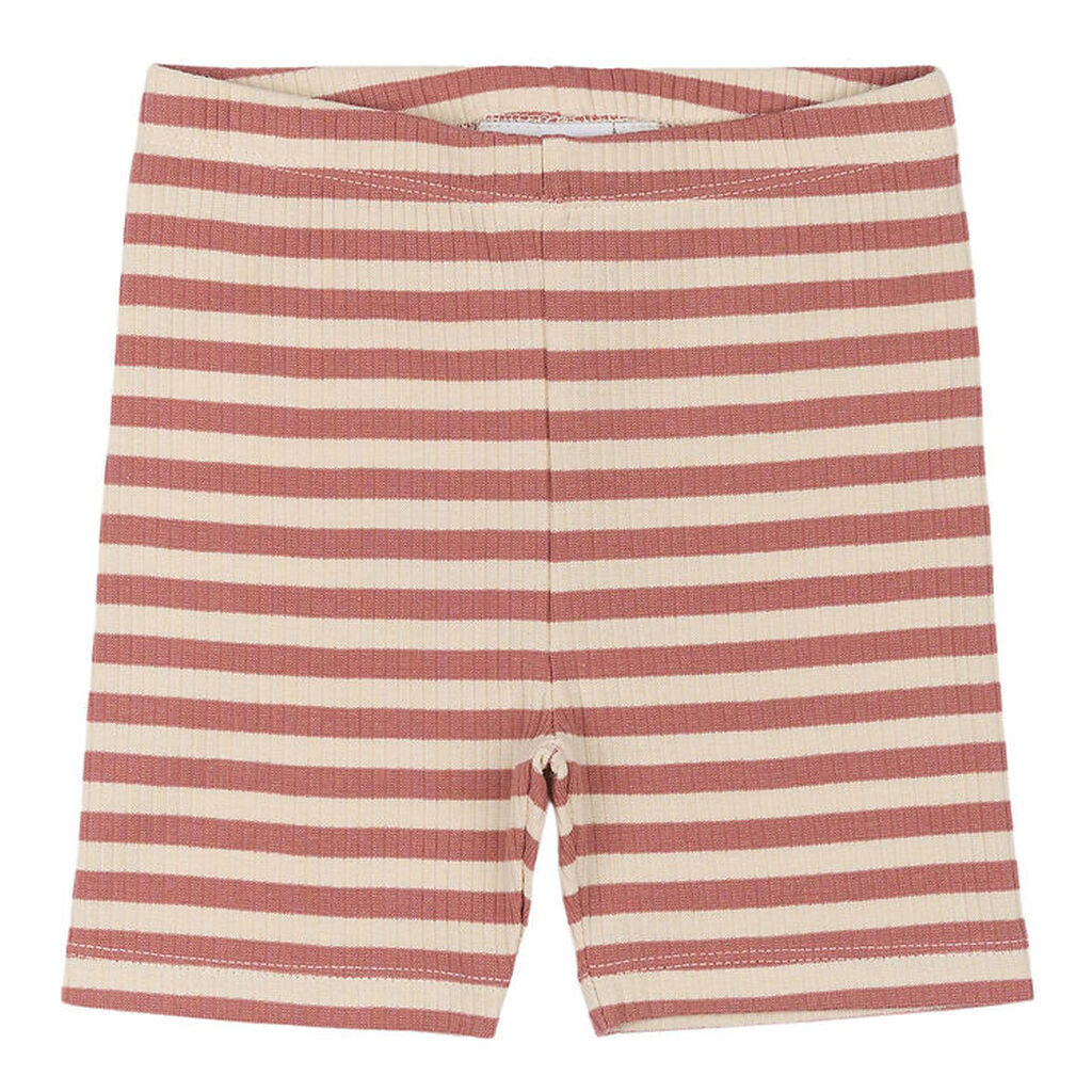 The New Siblings Cykelshorts - TnstFro - Rib - Old Rose Striped
