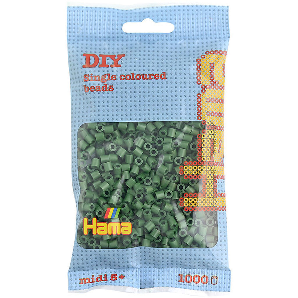 Hama Midi Perler - 1000 stk. - Skovgrøn