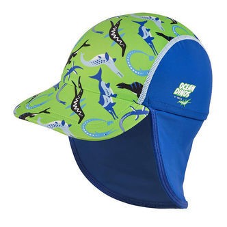 BECO Legionærhat - Ocean Dinos - UV50+ - Grøn/Blå