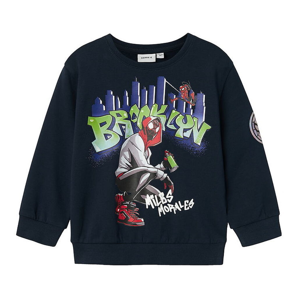 Name It Sweatshirt - Nmmorin - Spiderman - Dark Sapphire