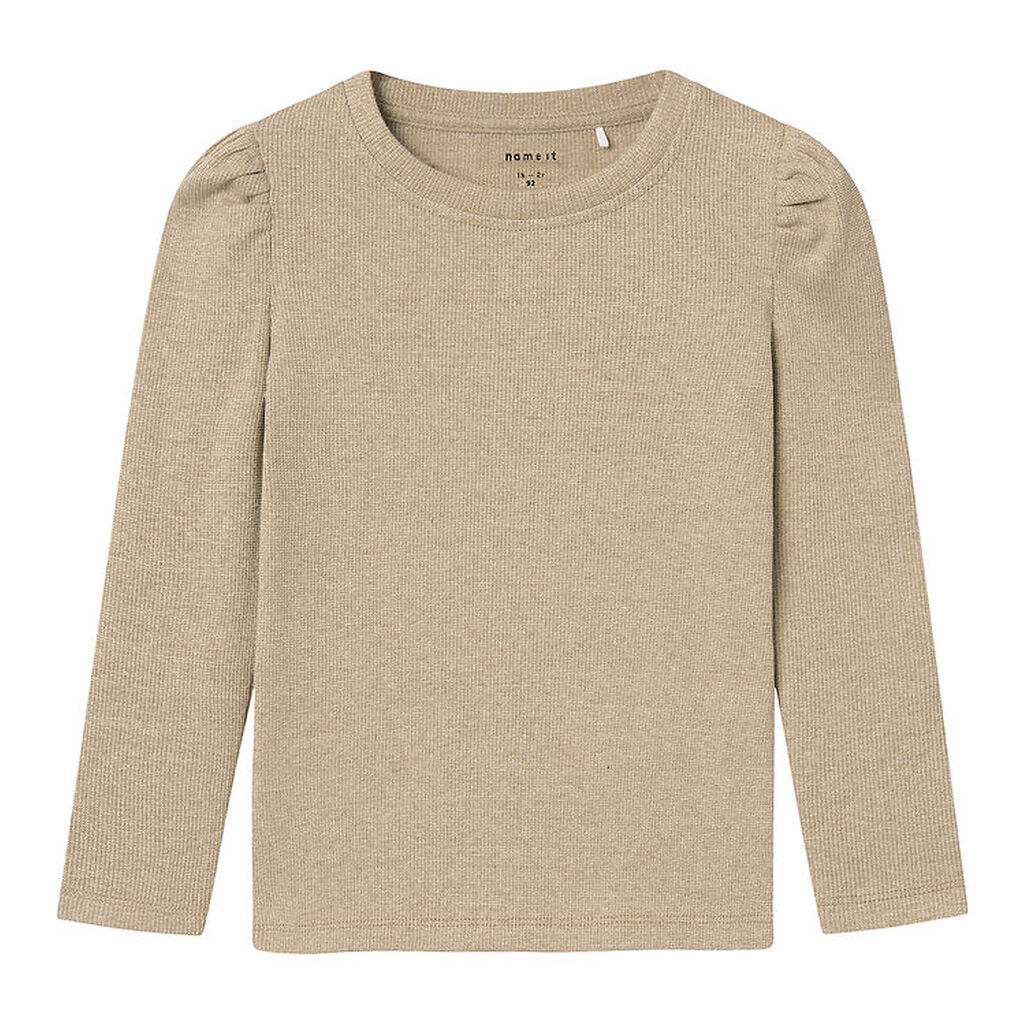 Name It Bluse - Rib - NmfSiclo - Glitter - Cement