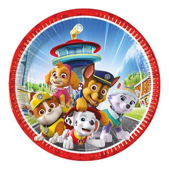 Decorata Party Paptallerkner - 8-pak - 23 cm - Paw Patrol Rescue