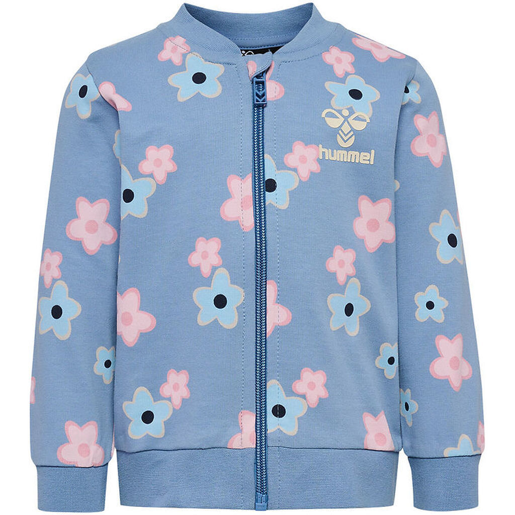 Hummel Cardigan - hmlRinna - Faded Denim m. Blomster