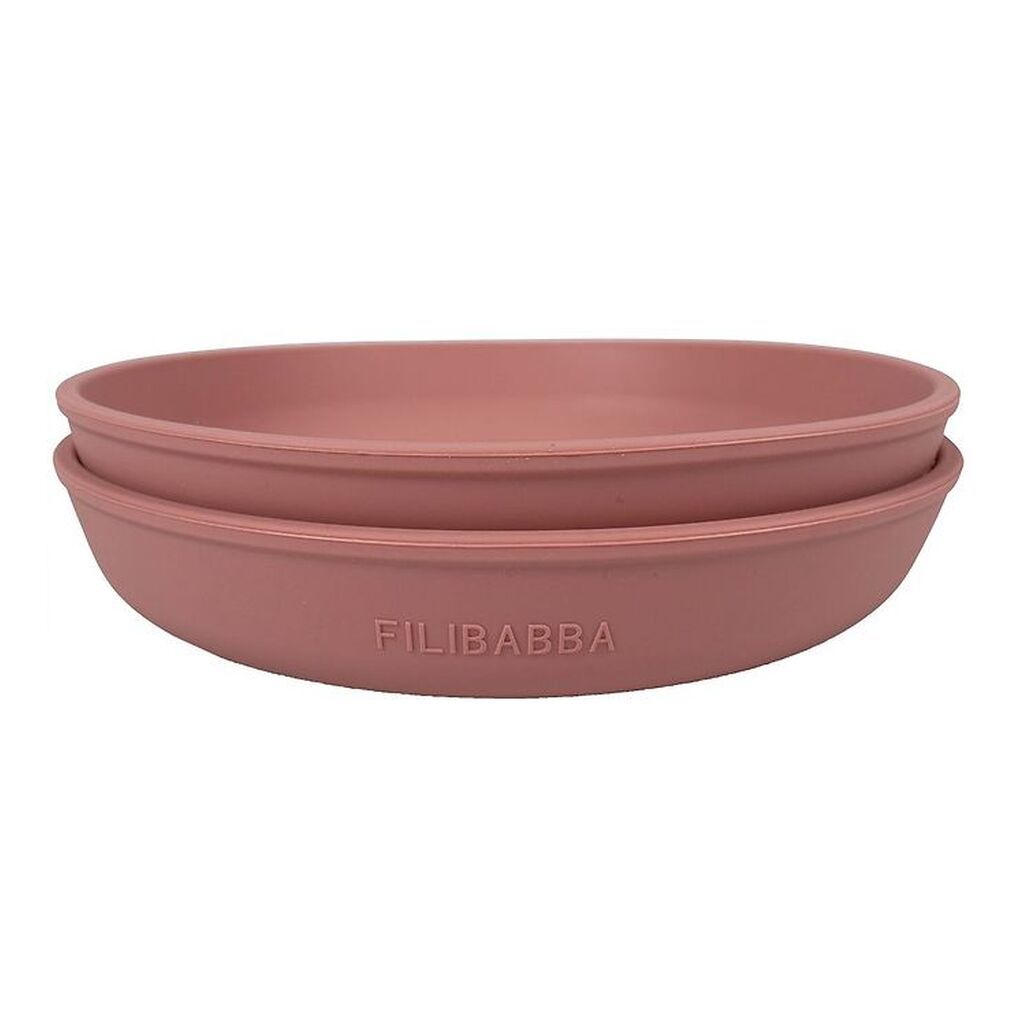 Filibabba Tallerkener - Silikone - 2-Pak - Rose