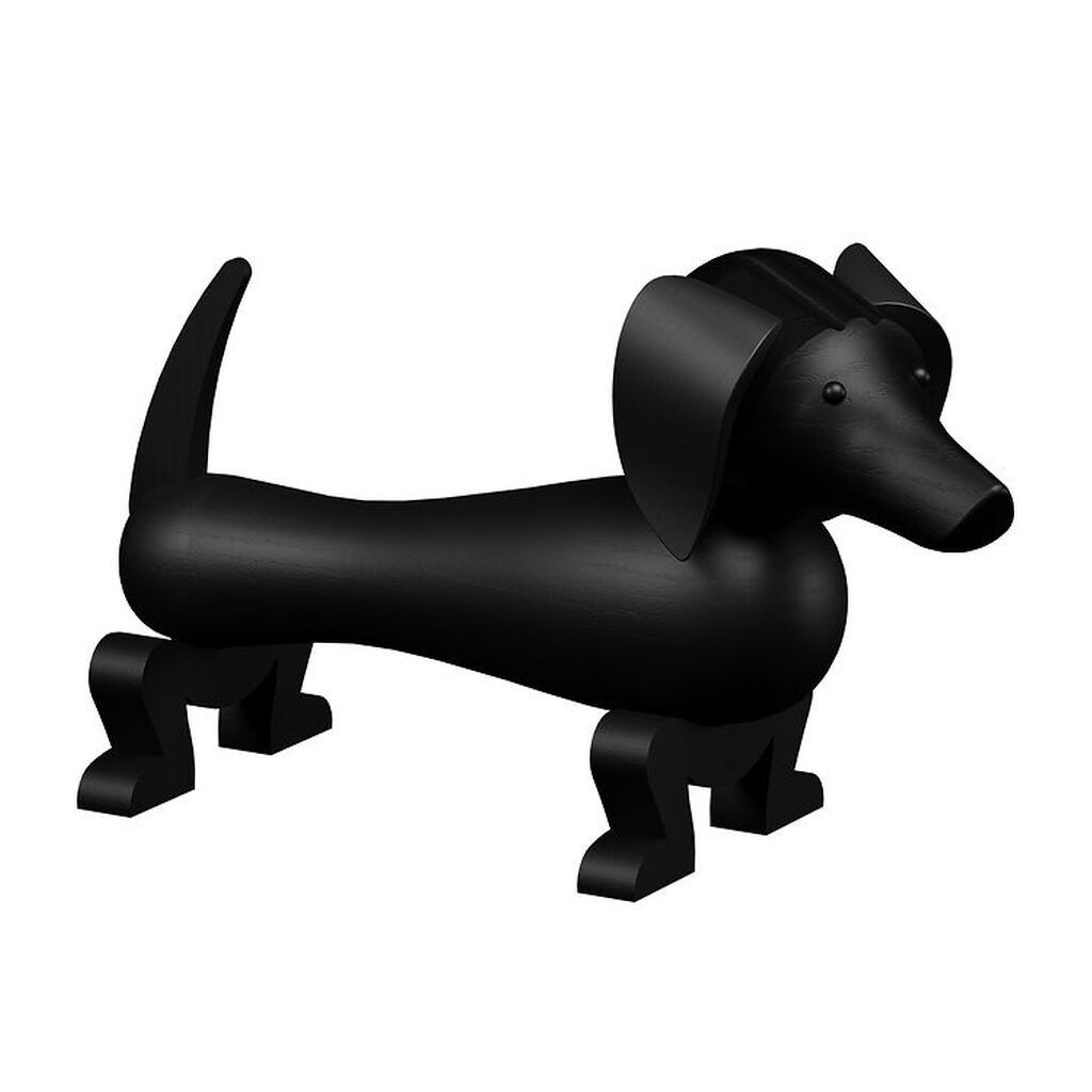 Kay Bojesen Træfigur - Gravhund - Mellem - Mørk Bejdset Eg