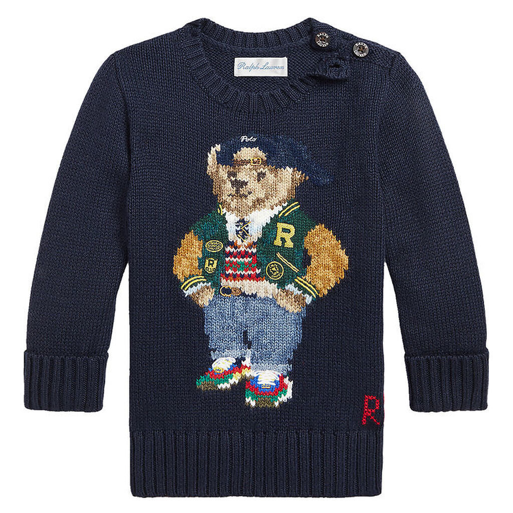 Polo Ralph Lauren Bluse - Strik - Navy m. Bamse