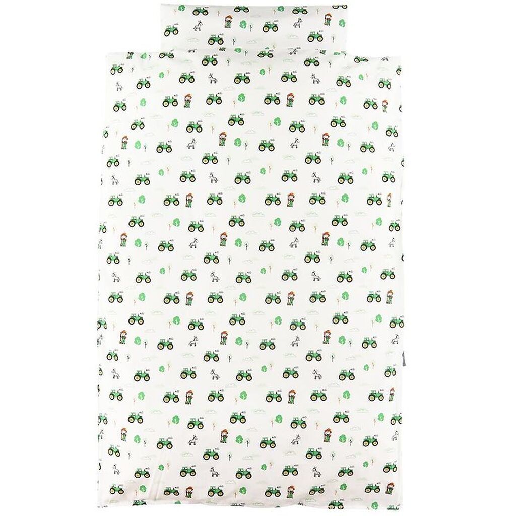 Nørgaard Madsens Sengetøj - Voksen - Grøn Traktor og Bonde