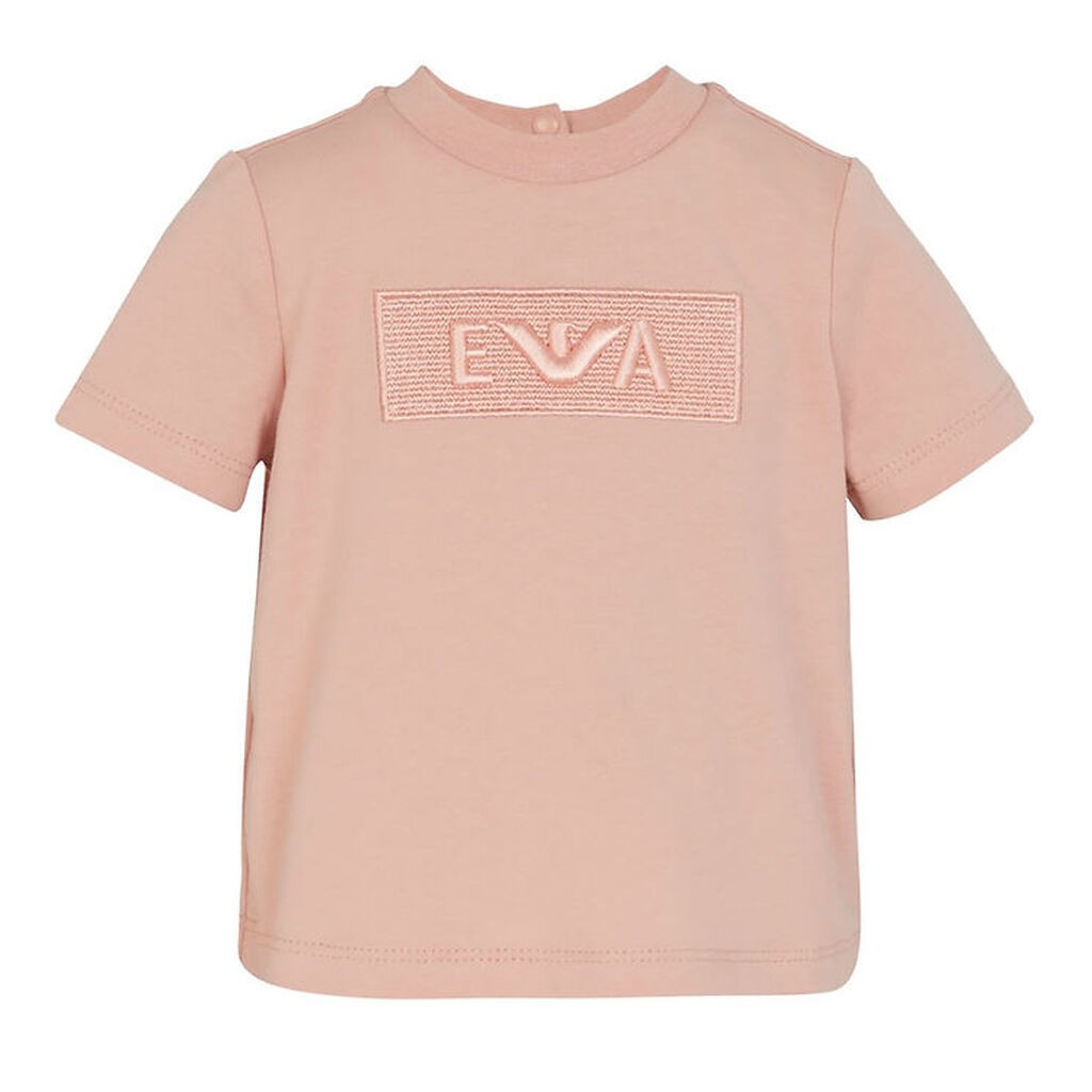 Emporio Armani T-shirt - Mahogany Rose m. Broderi