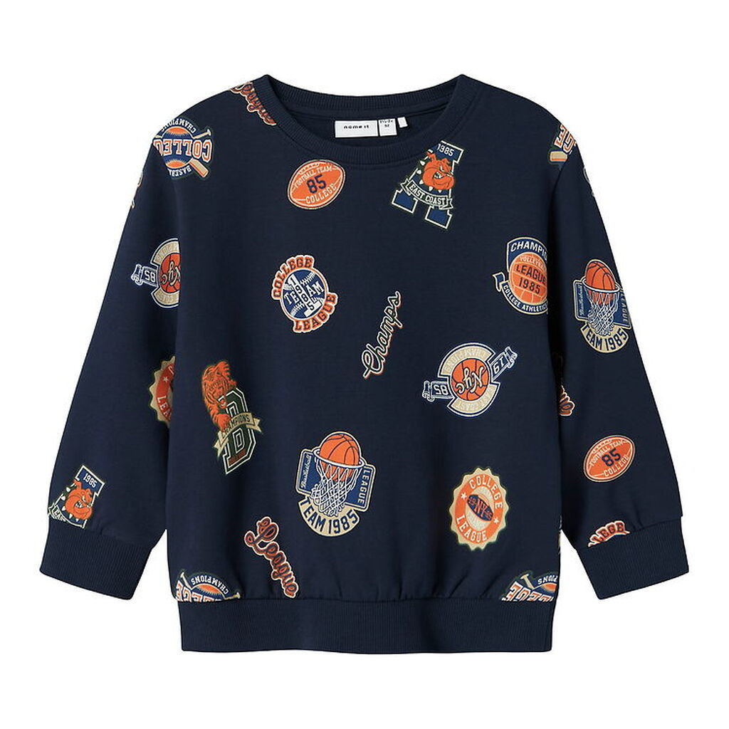 Name It Sweatshirt - NmmLeland - Navy Blazer m. Print