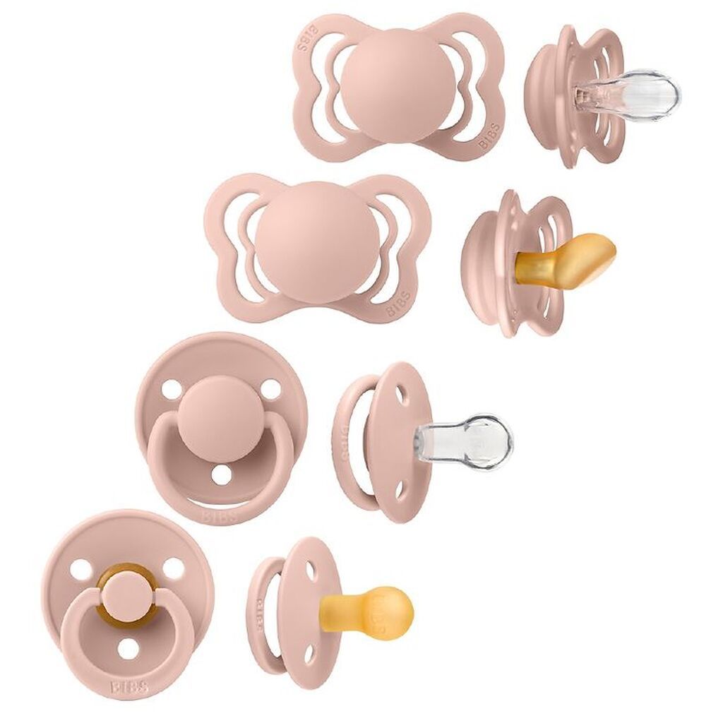 BIBS Sutter - Try-it Collection - 4-Pak - Str. 1 - Blush