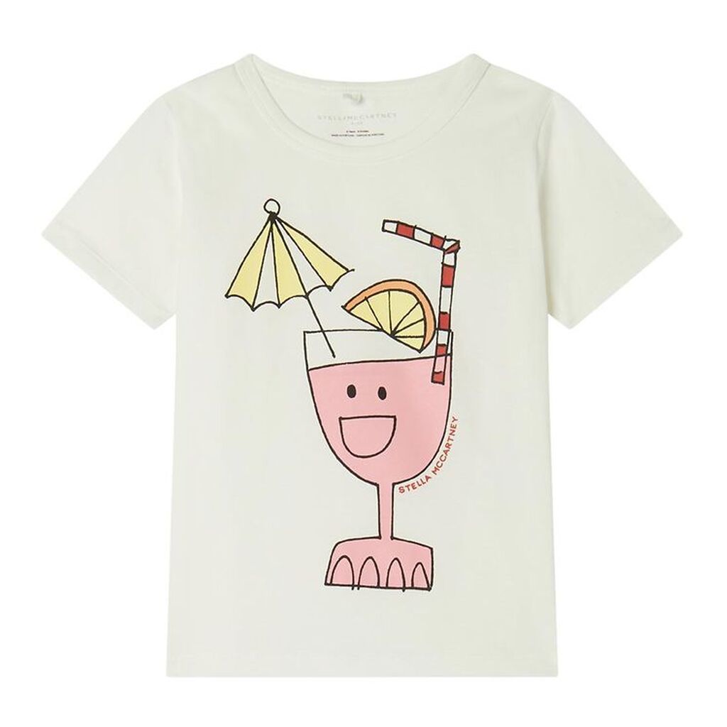 Stella McCartney Kids T-shirt - Hvid m. Drink