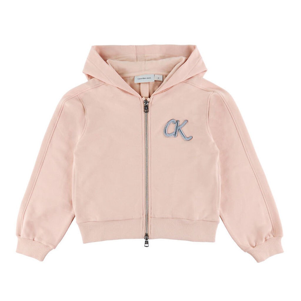 Calvin Klein Cardigan - Terry Zip Up - Spanish Villa Pink