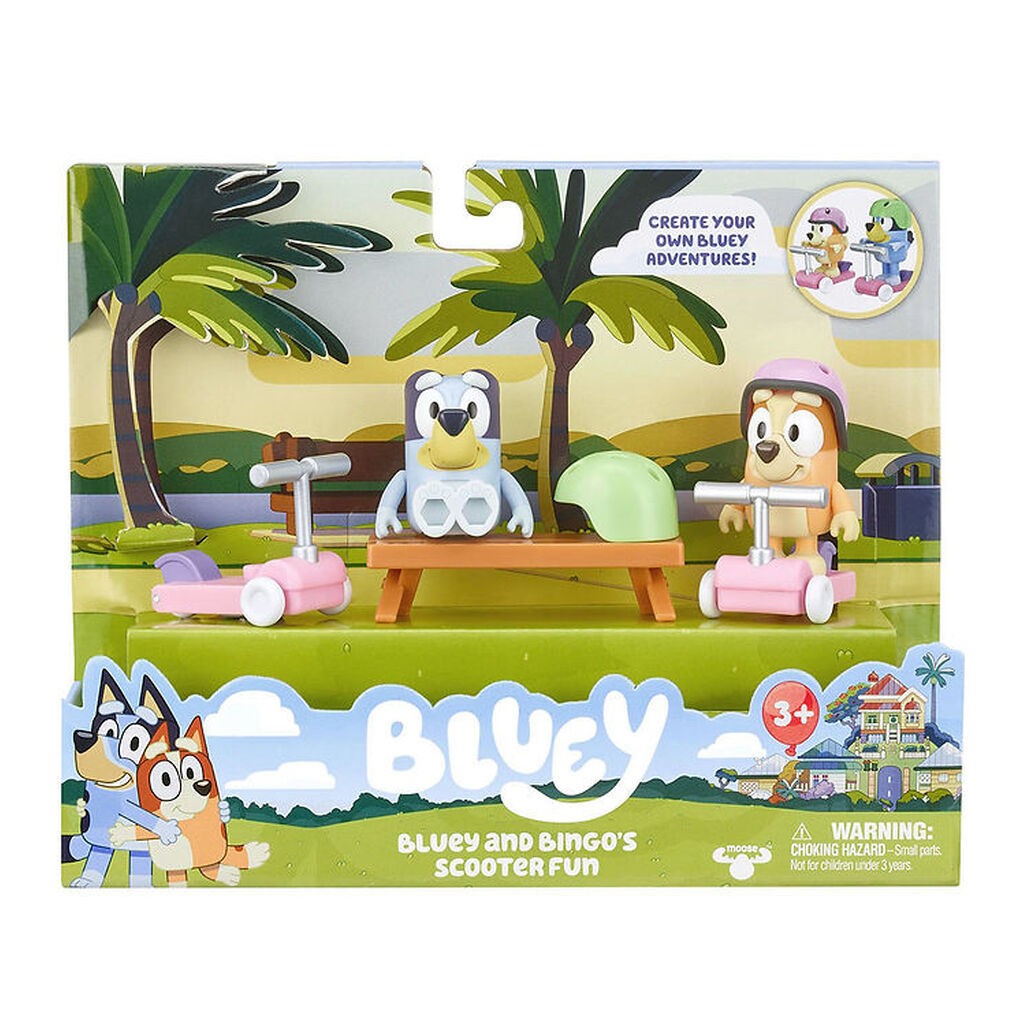 Bluey Legesæt - Bluey og Bingos Scooter Sjov