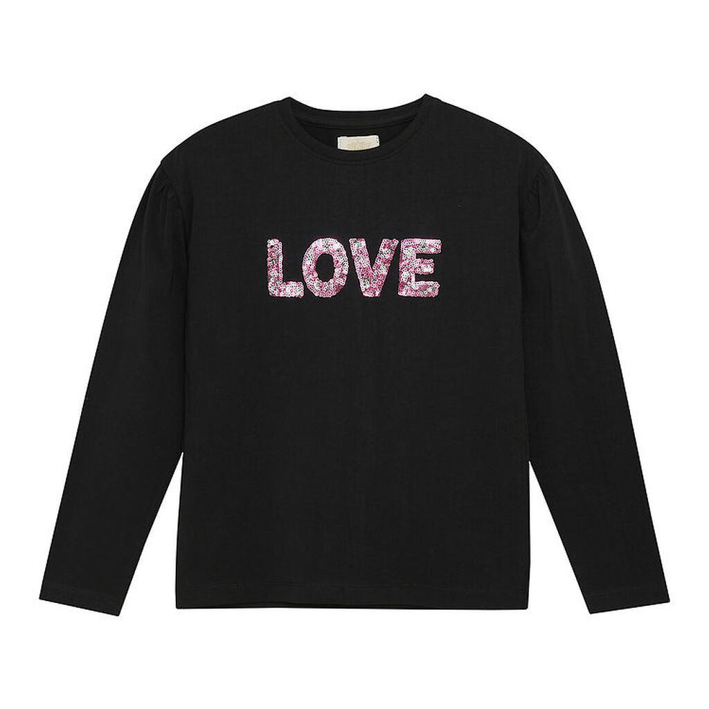 Creamie Bluse - Sort m. Print