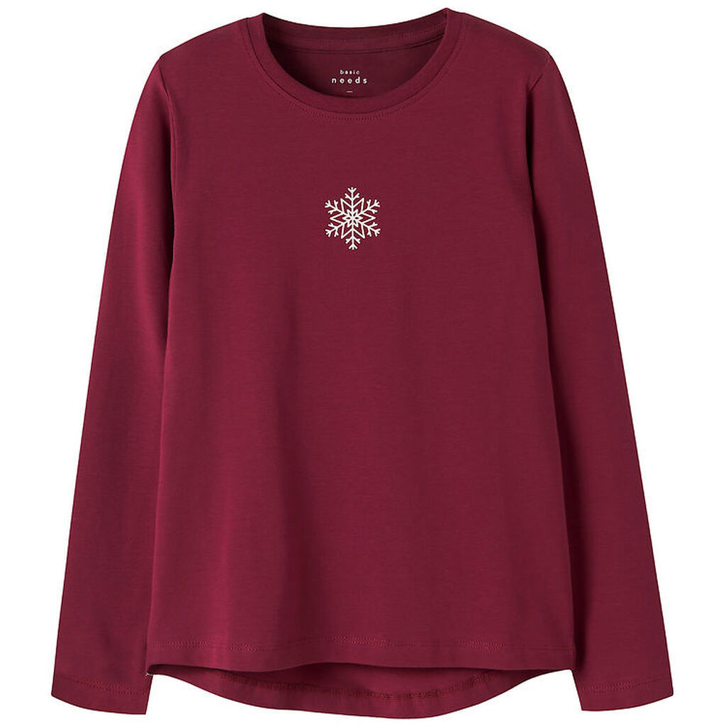 Name it Bluse - NkfVix - Burgundy/Snowflake