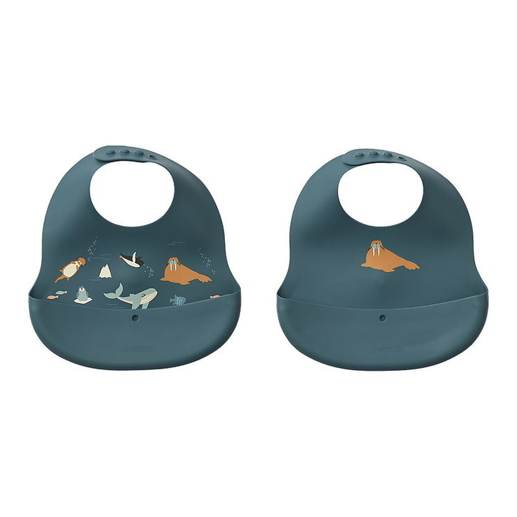 Liewood Hagesmække - Silikone - 2-pak - Ember - Arctic Sea/Ocean