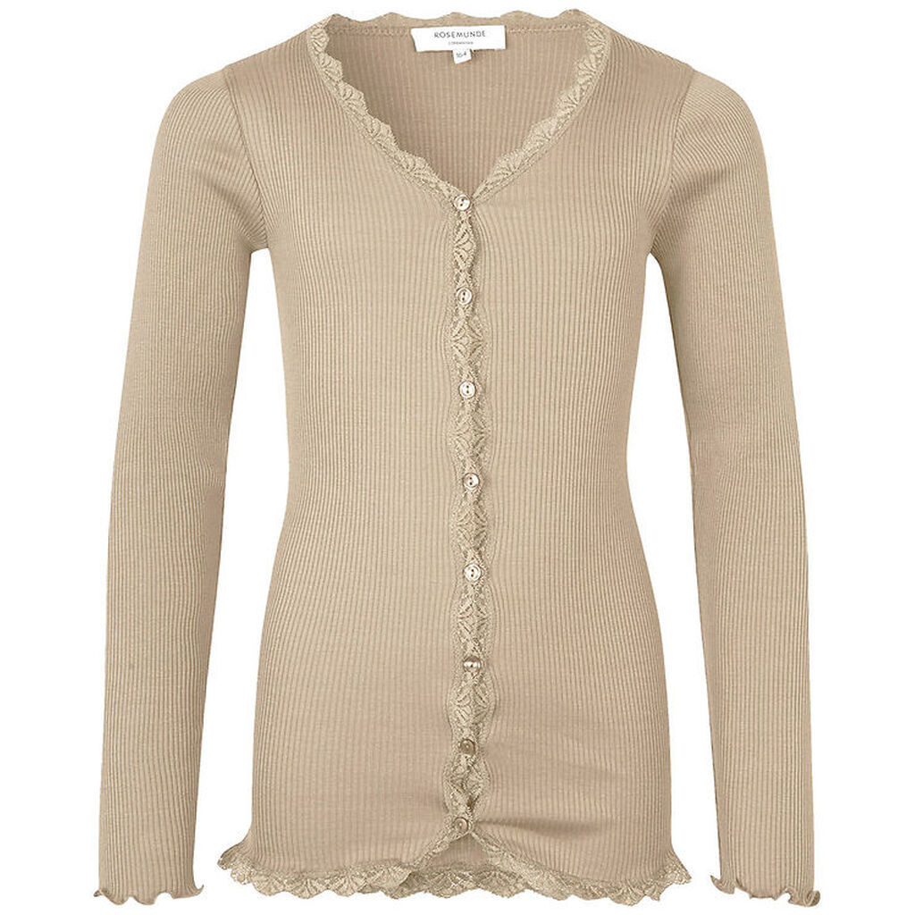 Rosemunde Cardigan - RKBeatha - Rib - Silver Lining m. Blonder