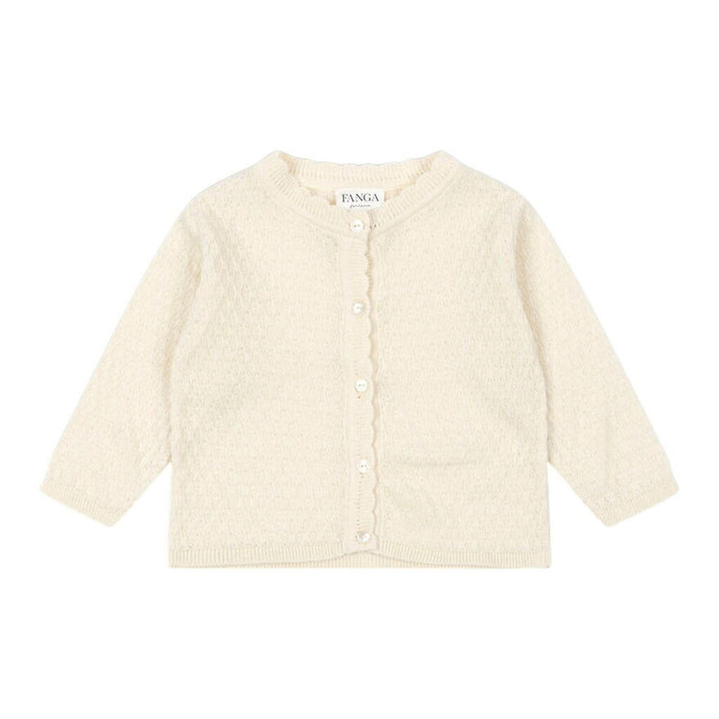 Fanga Fontana Cardigan - Strik - Venti Pointelle - Antique White