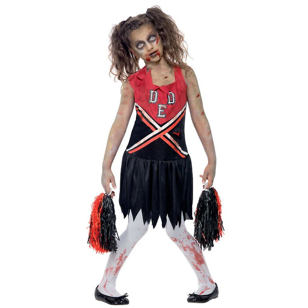 Smiffys Udklædning - Zombie Cheerleader - Sød/Sort