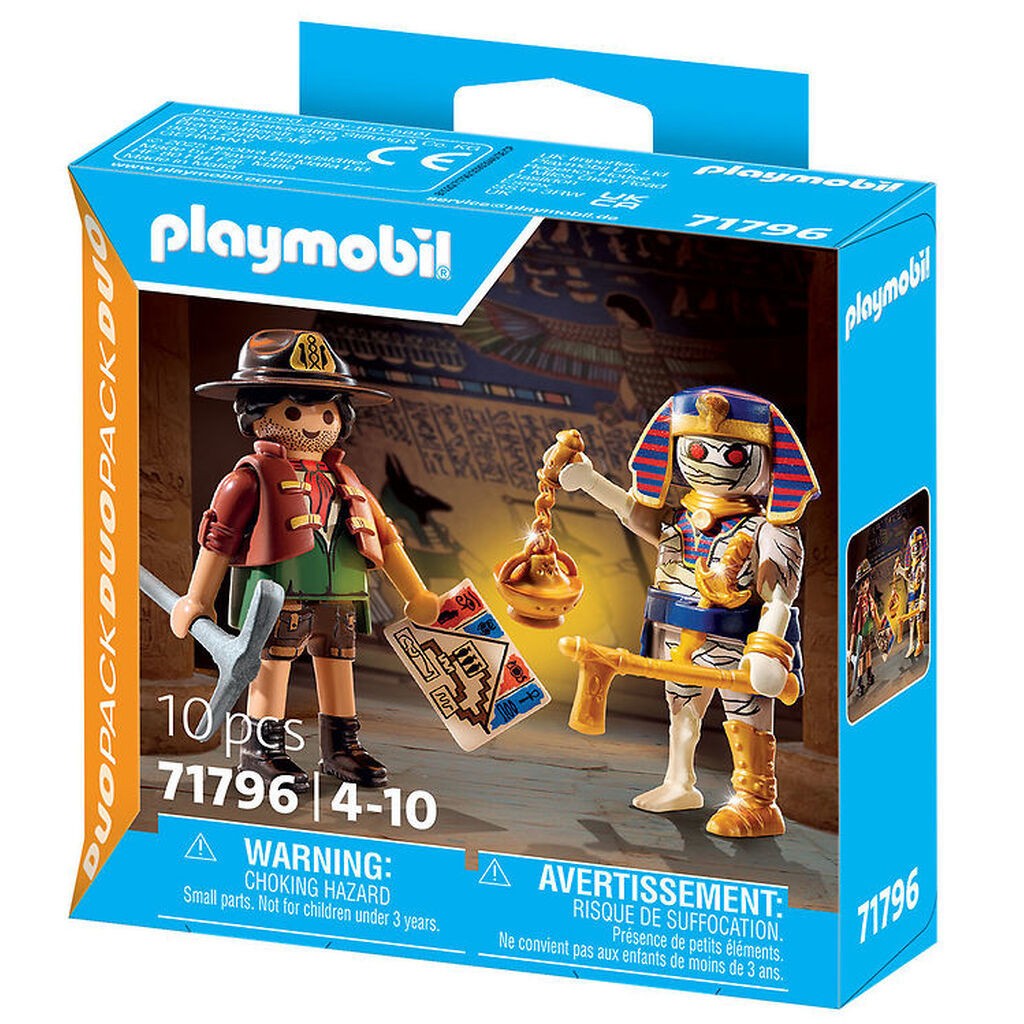 Playmobil Duopack - Skattejæger Og Mumie - 71796 - 10 Dele