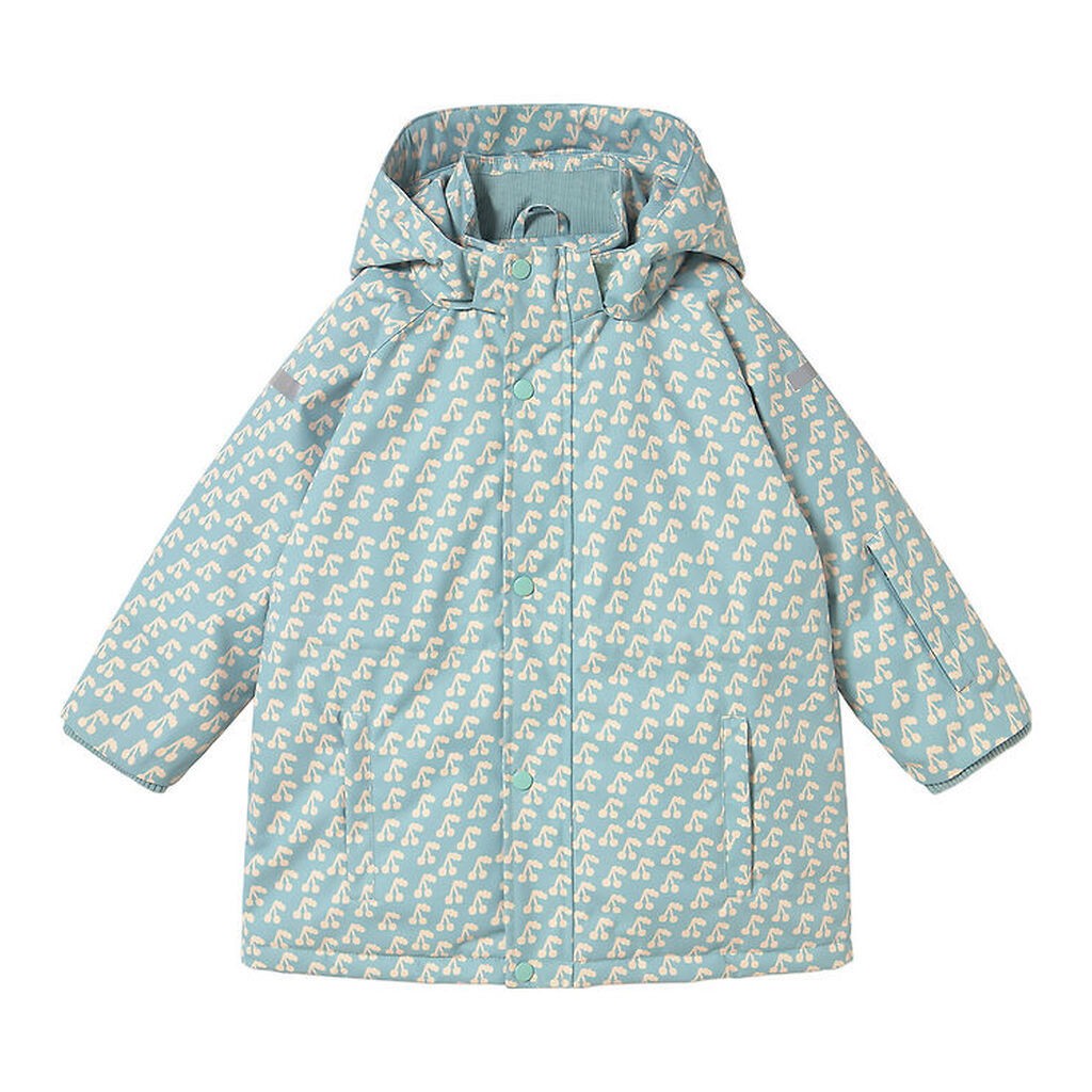 Tiny Cottons Vinterjakke - Cherries - Warm Grey