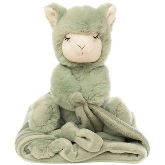 NatureZoo Nusseklud - Lama - 35x35 cm - Støvet Grøn