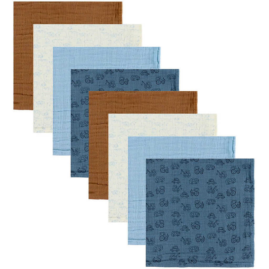 Pippi Stofbleer - Organic - 8-Pak - 65x65 cm - Air Blue