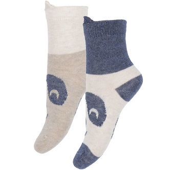 Minymo Strømper - 2-pak - Blue Nights m. Pandaer