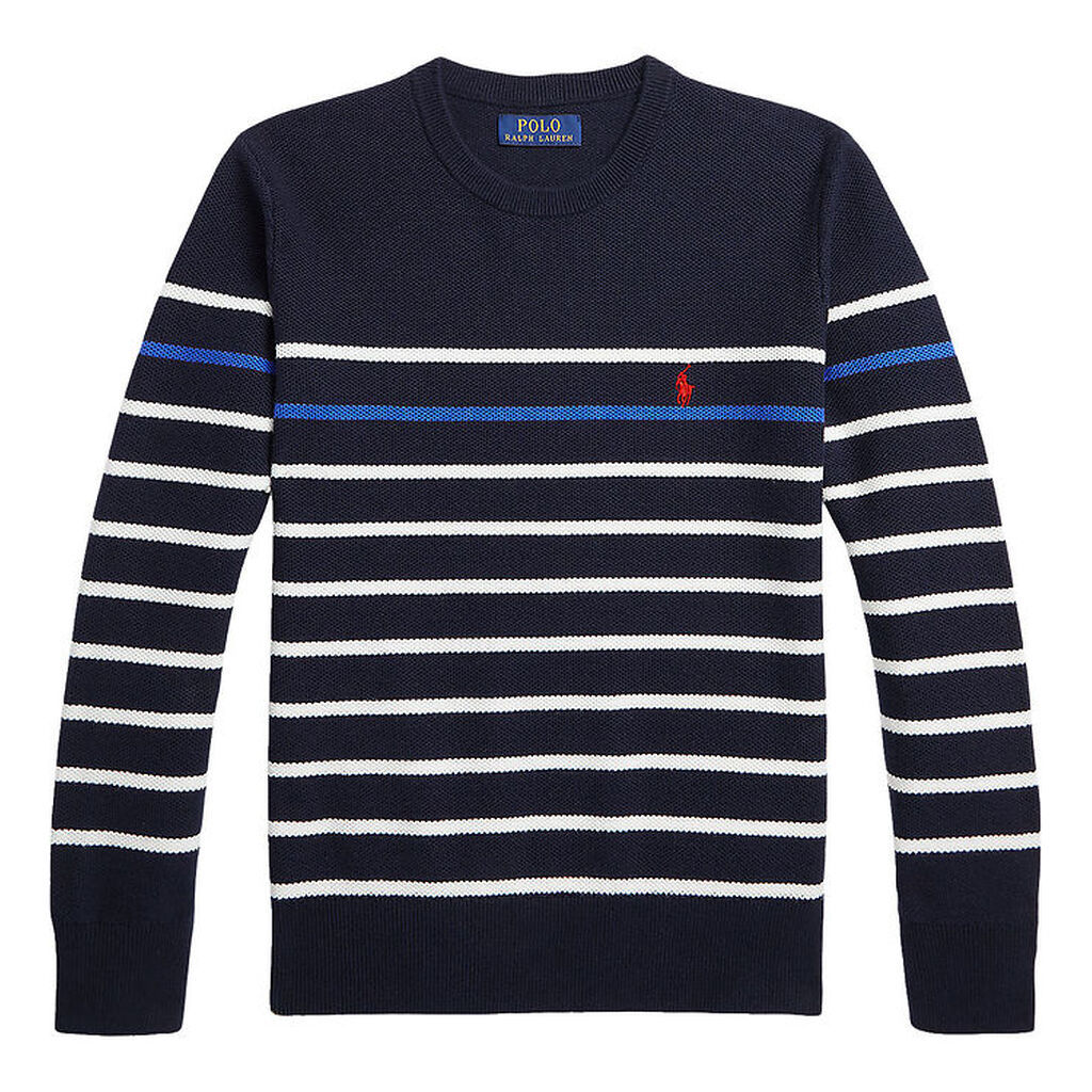 Polo Ralph Lauren Bluse - Strik - Navy m. Striber