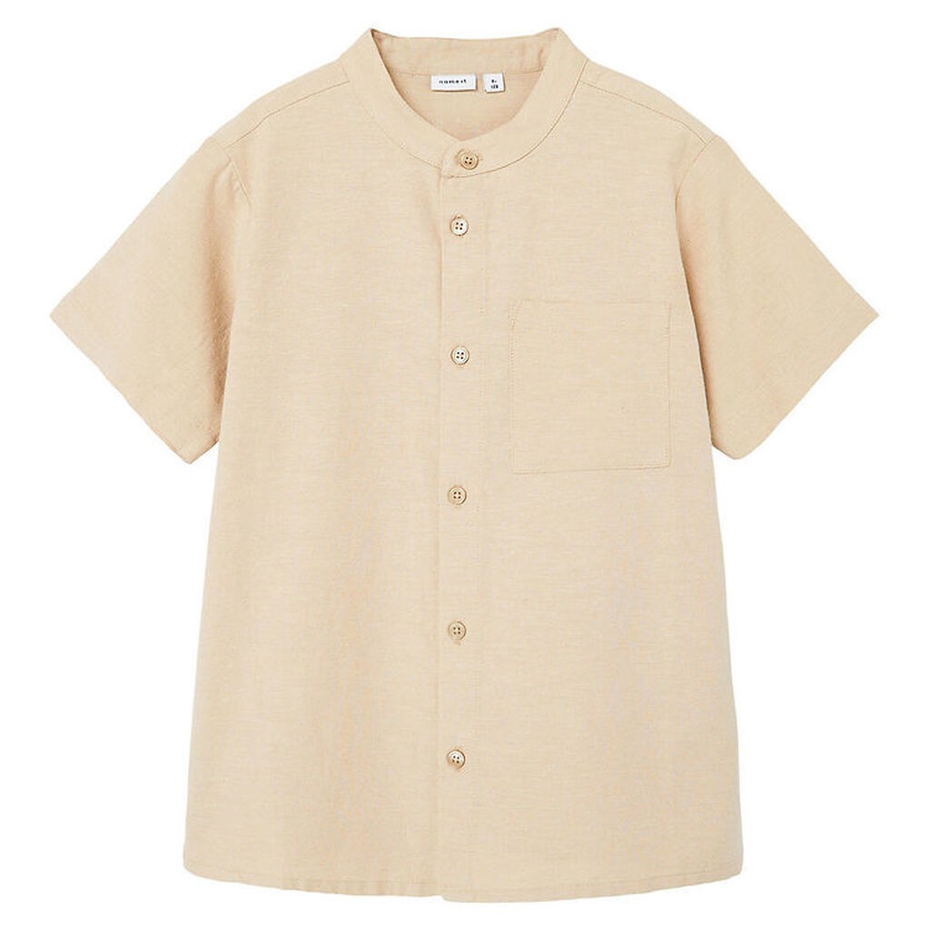 Name It Skjorte - Noos - Nkmfaher - Viskose/Bomuld - Humus