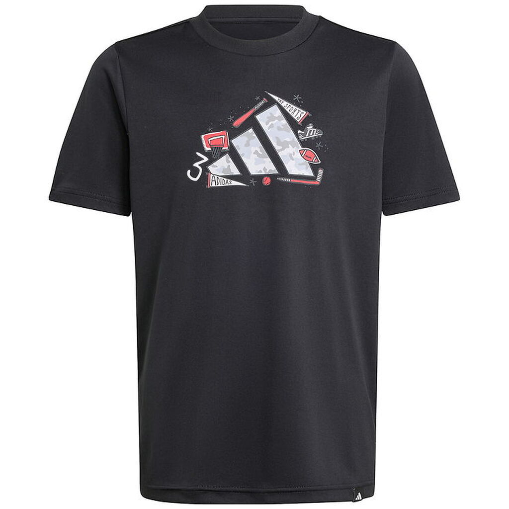 adidas Performance T-shirt - J Camo Train - Sort