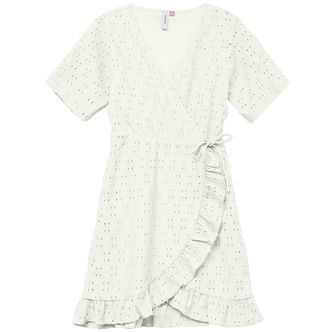 Vero Moda Girl Kjole - VmLacely - Snow White m. Hulmønster