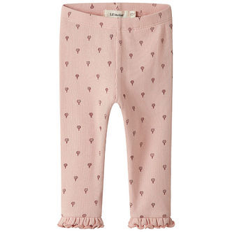 Lil' Atelier Leggings - Slim Rib - NbfGago - Cameo Rose