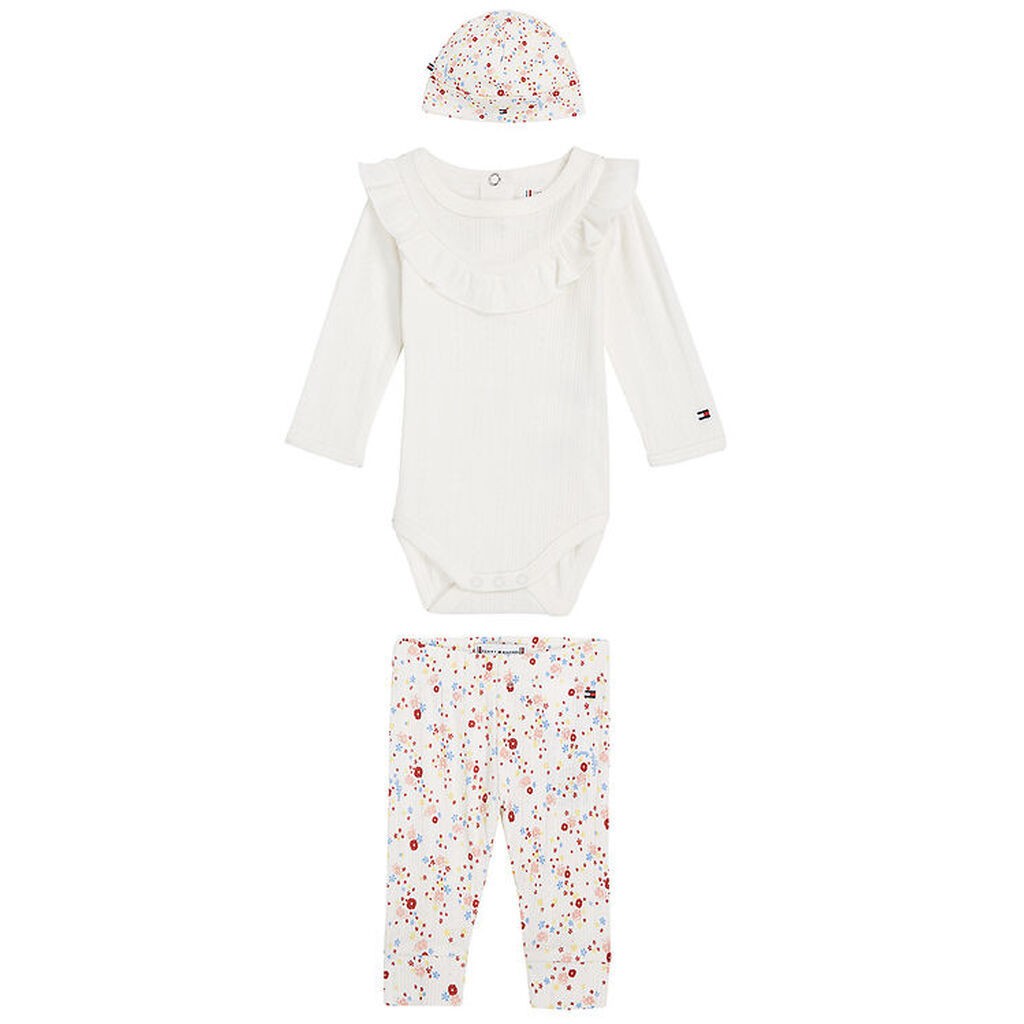Tommy Hilfiger Gaveæske - Body l/æ/Bukser/Hue - White Flower