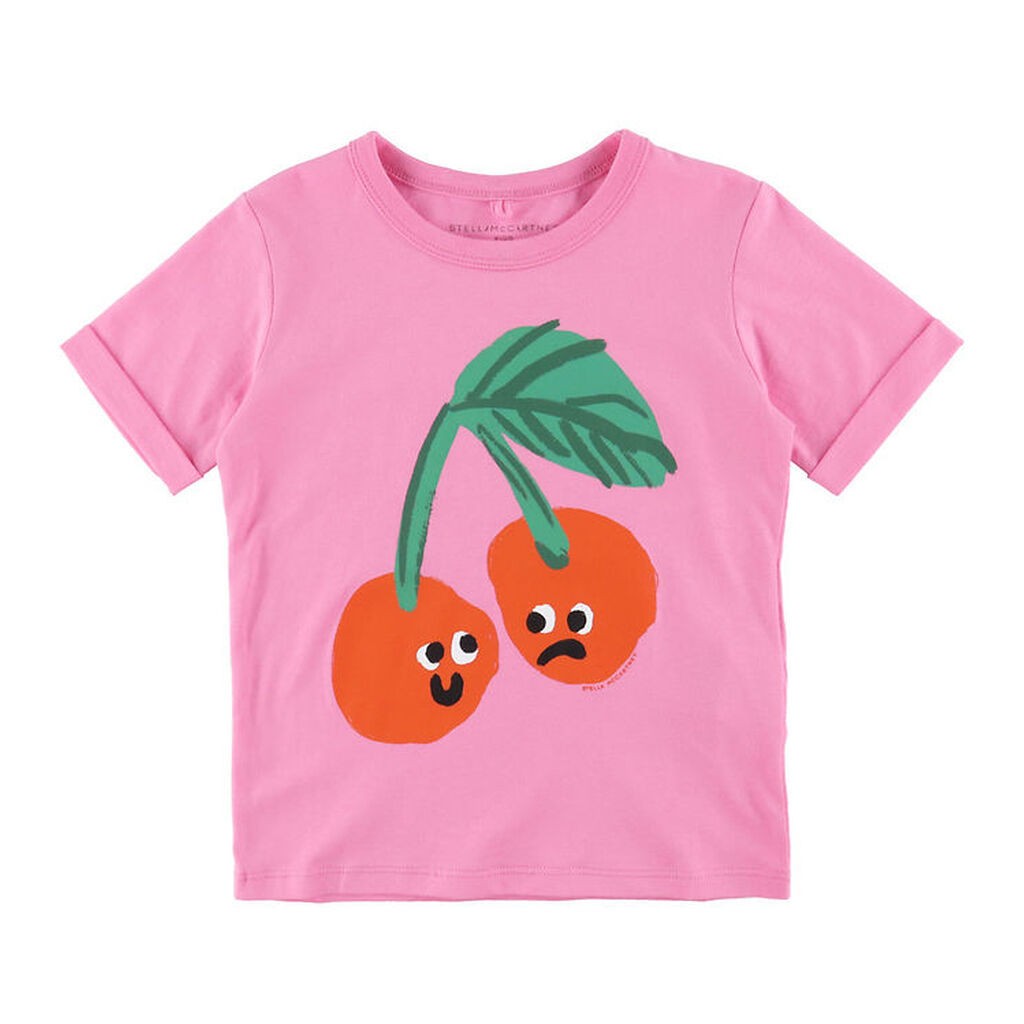 Stella McCartney Kids T-shirt - Pink m. Kirsebær