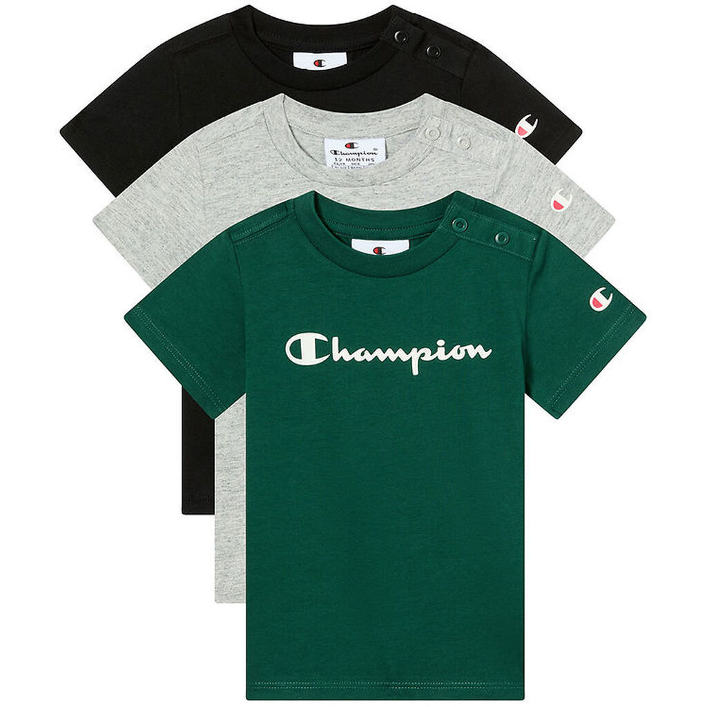 Champion T-shirt - 3-pak - New Oxford Grey Melange