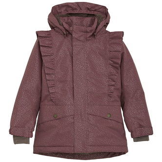 En Fant Vinterjakke - Rose Taupe m. Guldprikker/Flæser