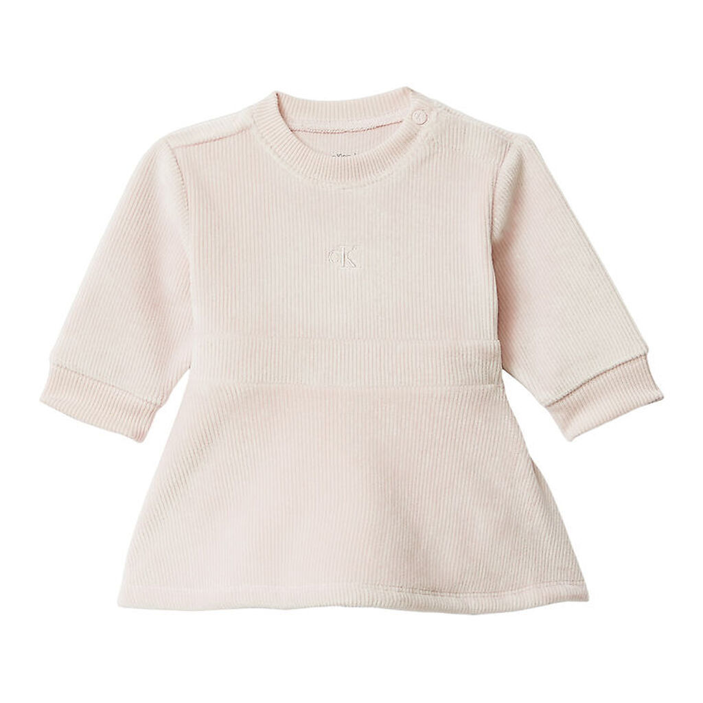 Calvin Klein Kjole - Fløjl - Whitecap Gray