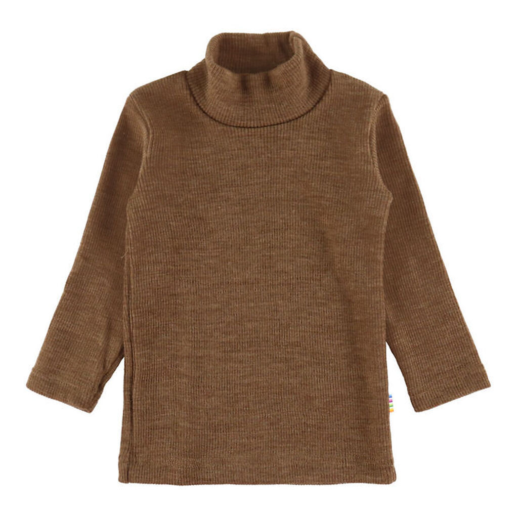Joha Bluse - Rib - Uld - Varm Brun