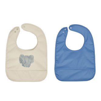 OYOY Hagesmække - 2-pak - Erik Elephant - Beige/Blue