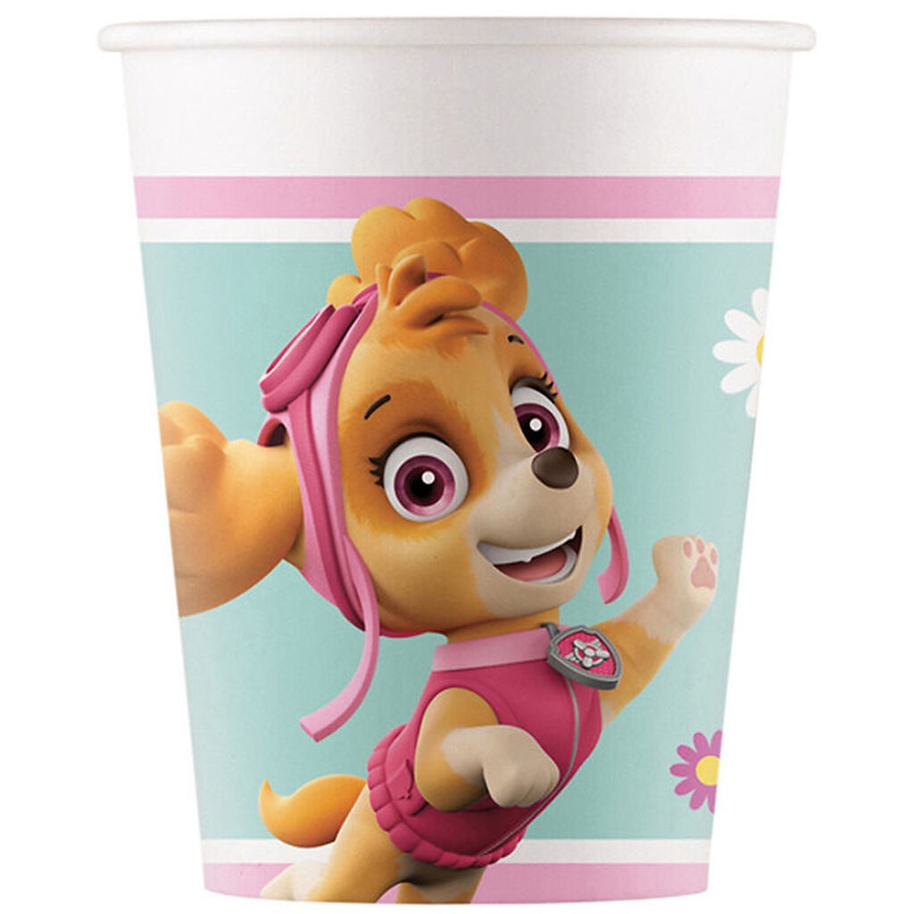 Decorata Party Papkrus - 8-pak - 200 ml - Paw Patrol Skye And Ev