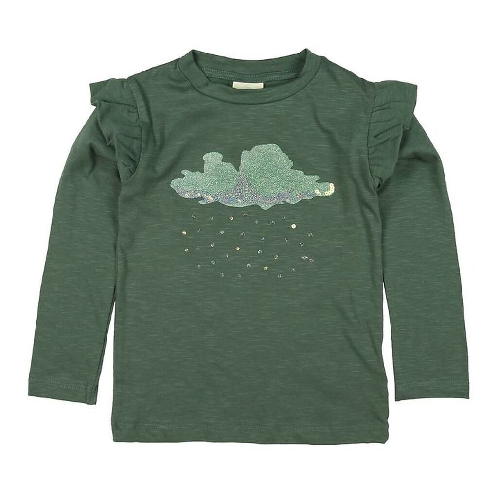 En Fant Bluse - Grøn m. Sky