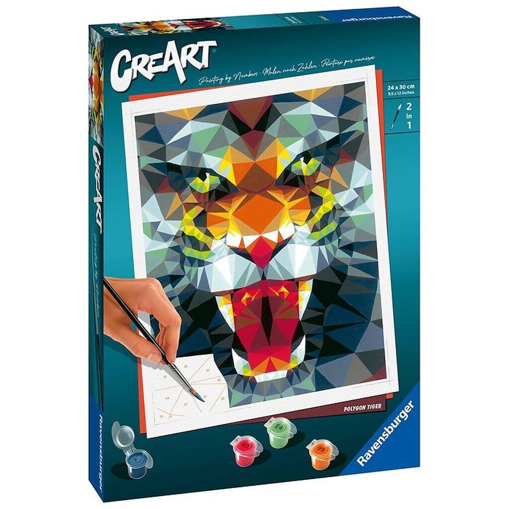 Ravensburger CreArt - Malesæt - Polygon Tiger