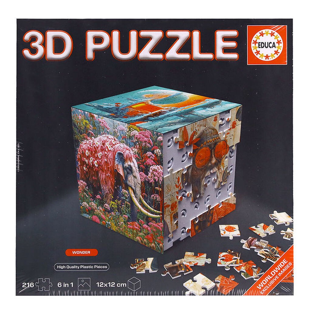 Educa 3D Puslespil - 216 Brikker - Cube Wonder