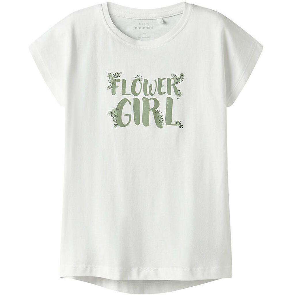 Name It T-shirt - NkfVigea - Bright White/Flower Girl