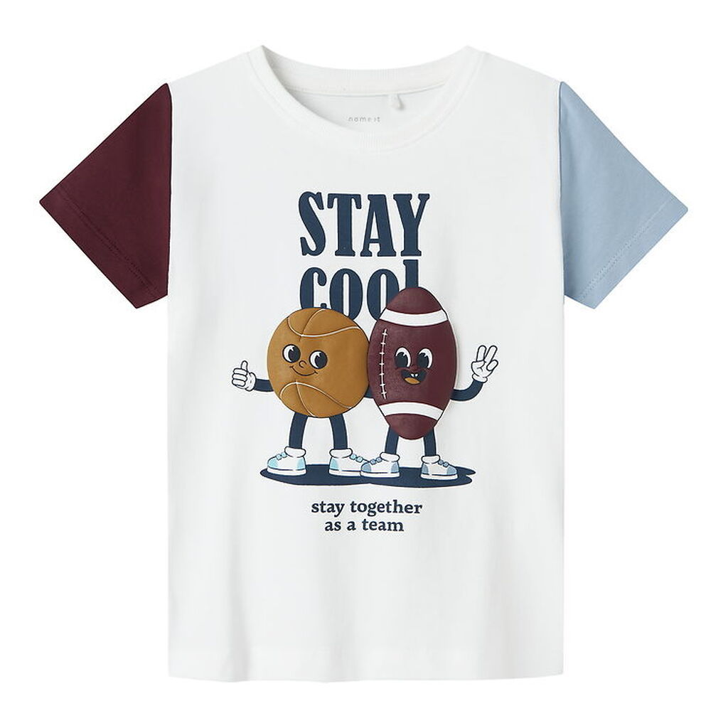 Name It T-shirt - NmmKyler - Bright White m. Print