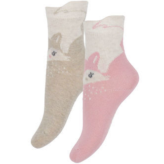 Minymo Strømper - 2-pak - Wild Rose m. Dådyr