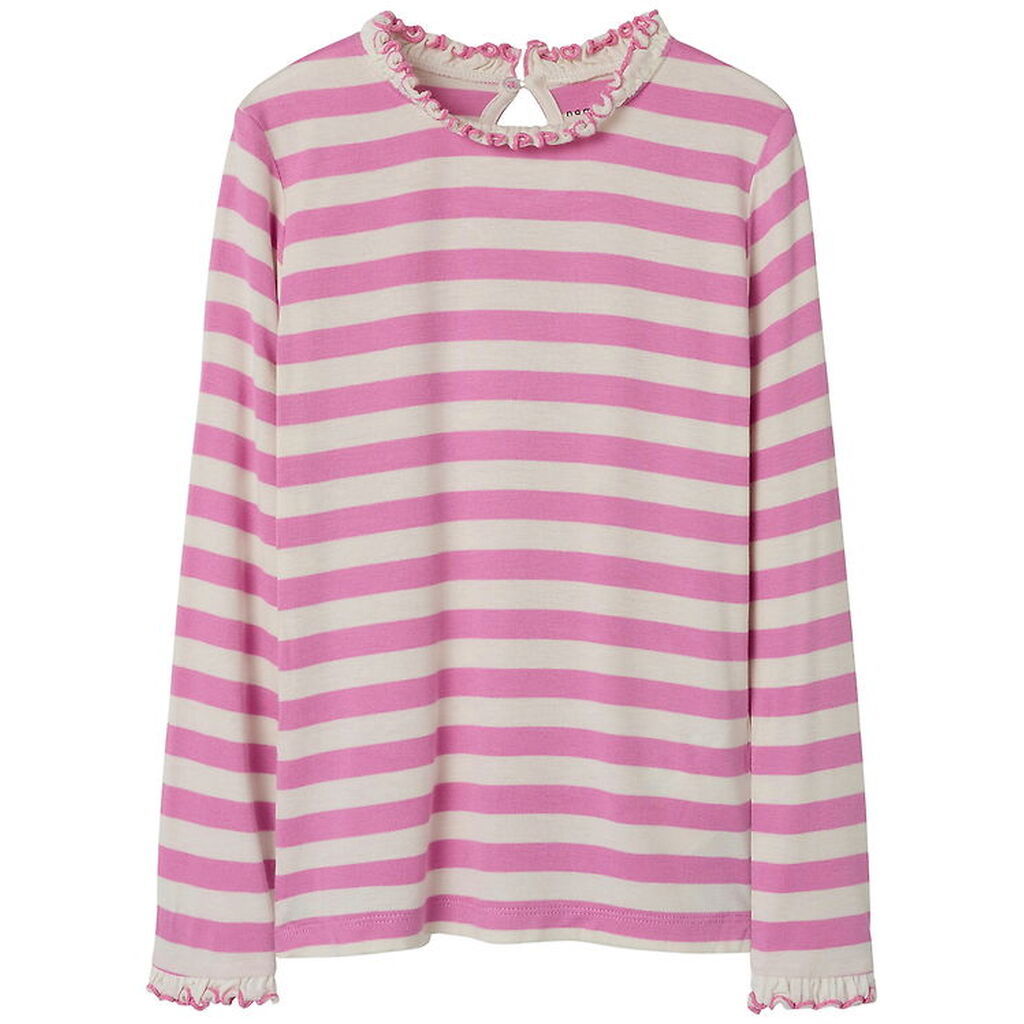 Name It Bluse - NkfPrakula - Fuchsia Pink/Bright White