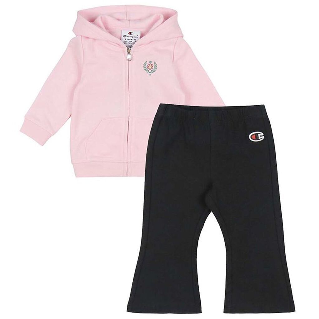 Champion Sæt - Cardigan/Bukser - Lyserød/Sort m. Logo